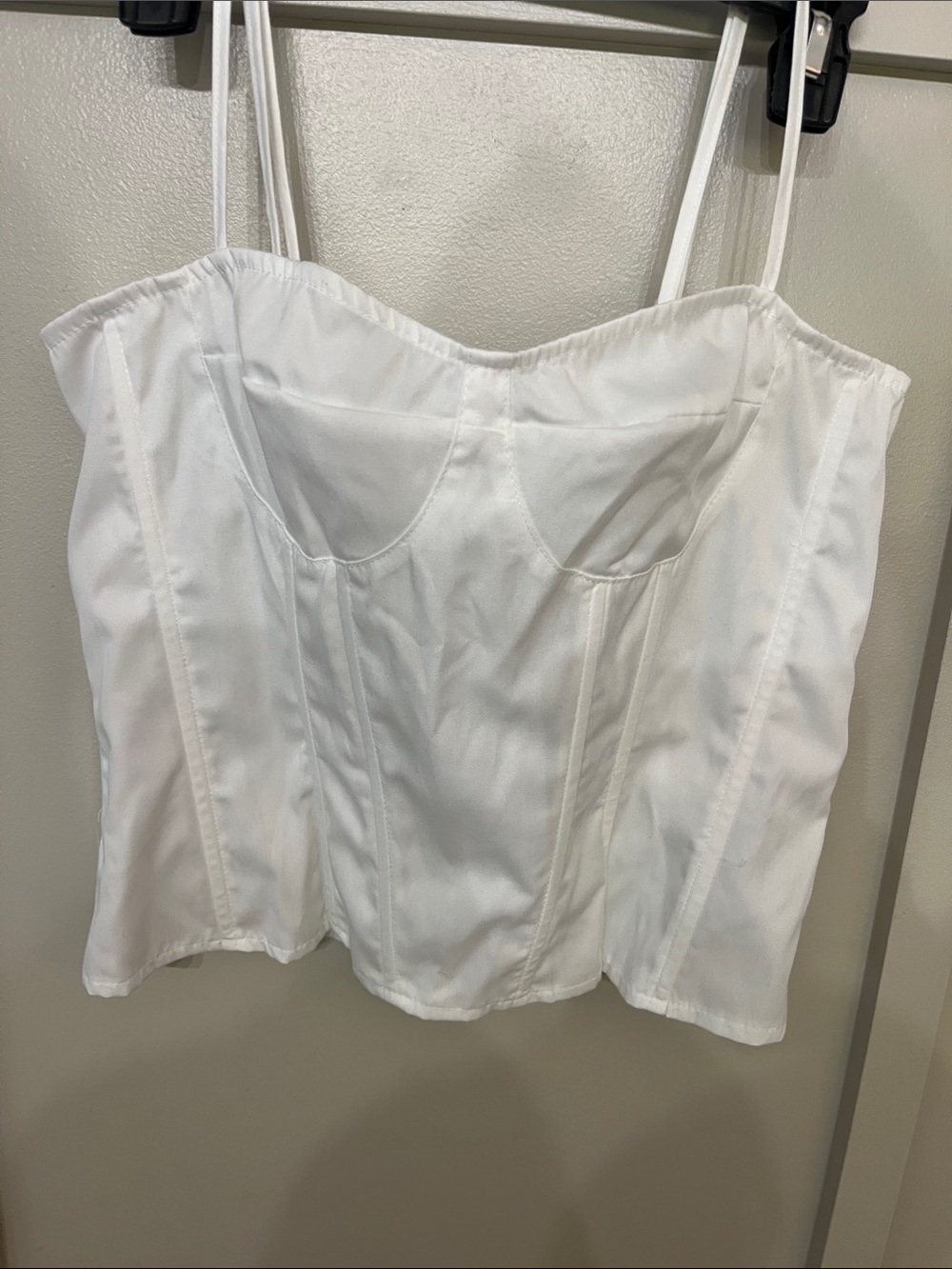 PrettyLittleThing White Corset Tank